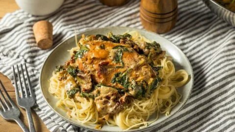Creamy Tuscan chicken pasta