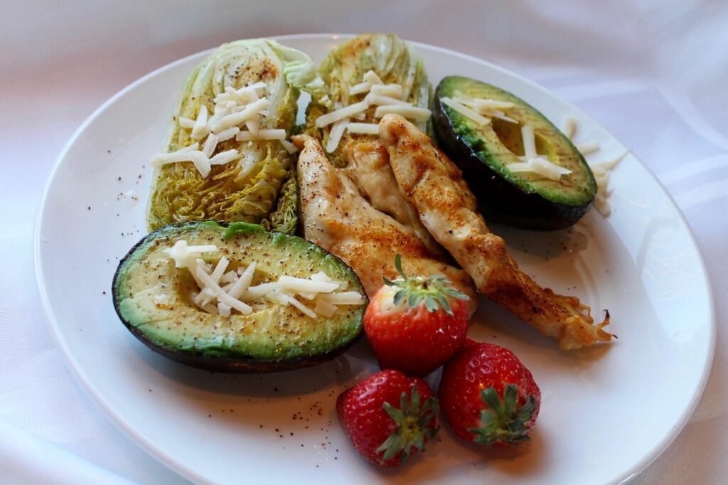 keto chicken caesar salad with avocado recipe