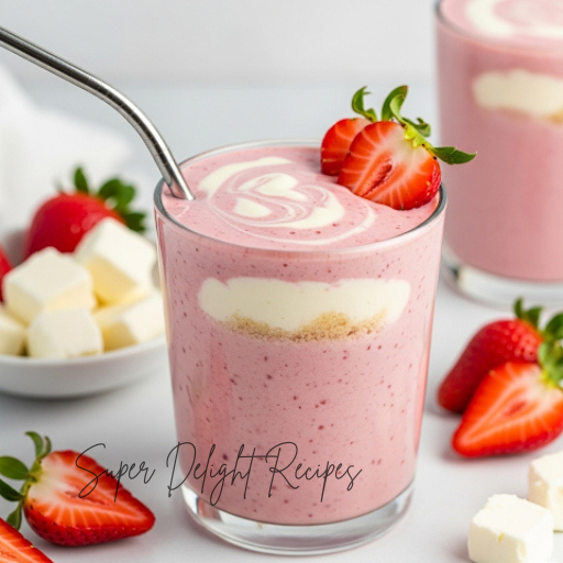 Keto Strawberry Cheesecake Smoothie for Weight Loss