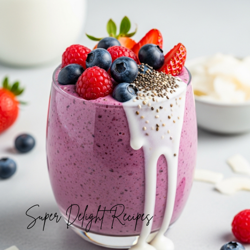 Keto Berry Smoothie with Coconut Milk